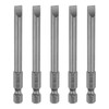 HARFINGTON 5pcs SL6 Magnetic SLotted Screwdriver Bits 6mm S2 Steel