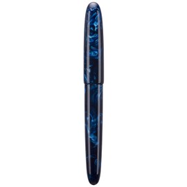 Asvine C80 - Penna stilografica #8 Stubb 1.1mm con pennino fine, grande penna per calligrafia, disegno artistico e artigianato a mano, con convertitore e custodia, set collezione (Blu Galassia)