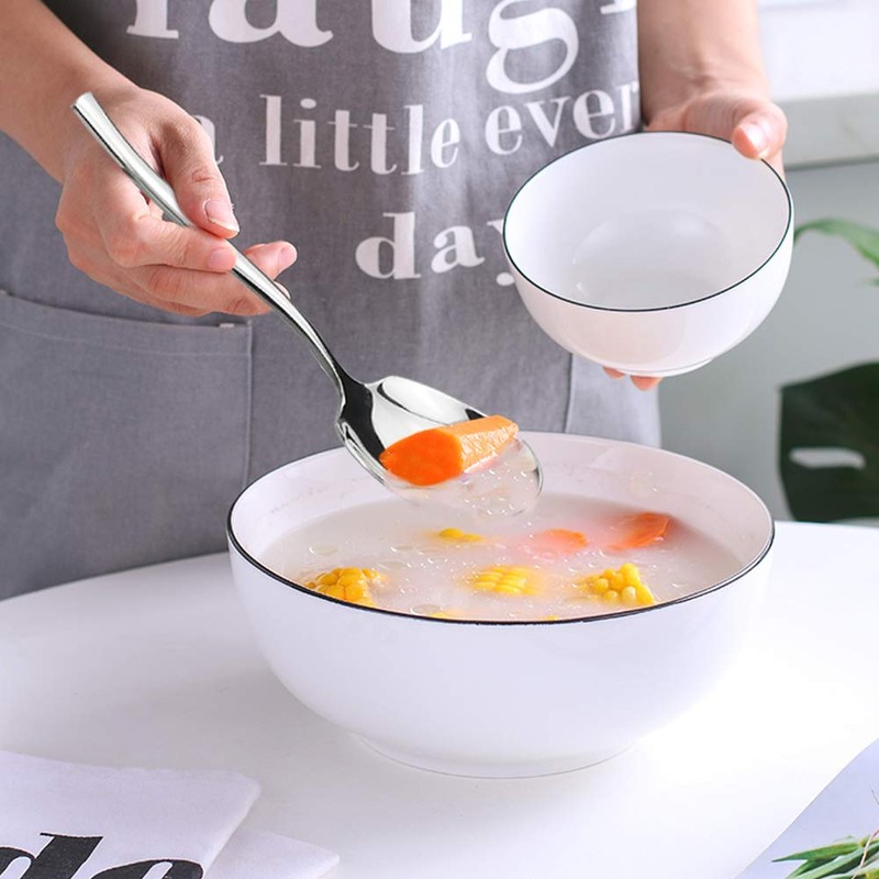 Idomy Idomy 8-Piece Stainless Steel Buffet Serving Spoon, Large Serving