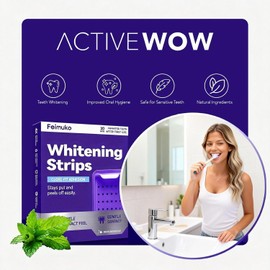 Purple Teeth Whitening Strips – Gentle Daily Use for Surface Stains & Natural Shine, Portable Whitening Strips for Home or Travel, 14 Count