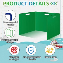 24Pack Desk Dividers for Students 14 × 17.5 × 14 Inch Plastic Durable and Waterproof Black Privacy Folders Shields Test Dividers with Classroom Privacy Boards for School Study Supplies (Muticolored)