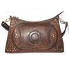 Bolso cruzado de piel auténtica para mujer, hecho a mano,