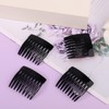 BOXOB 4pcs French Side Comb, Black Small French Twist Hair