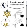 JLOWCO Gold Moravian Star Hanging Light with 16.5ft Plug-in Cord,Farmhouse