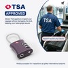 TSA Locks for Luggage, Small Combination Padlock with Cable, Luggage