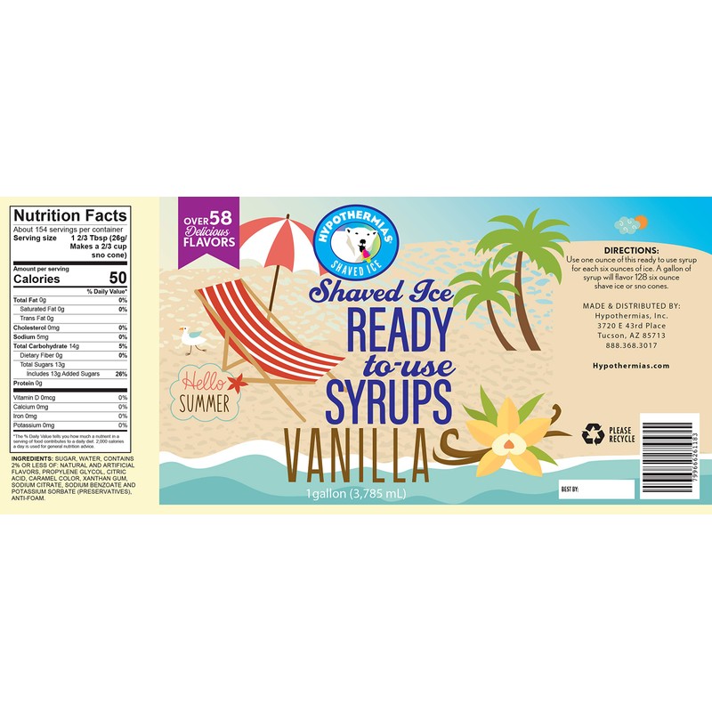 Hypothermias Vanilla Ready to Use Gallon (128 Fl. Oz) Hawaiian