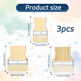 3 Pcs Paint Brush, Wooden Handle Soft Bristles Oil Paint Brushes, Durable Large Paint Brush,Flat Artist Painting Brush, for Oil and Acrylic Paints