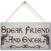 Speak Friend And Enter Wooden Hanging Man Cave Gift Plaque