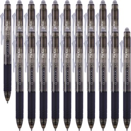 ParKoo Retractable Erasable Gel Pens Clicker Fine Point 0.7 mm, No Need for White Out, Black Ink for Completing Sudoku and Crossword Puzzles, 20-pack