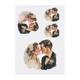 Azeeda 4 x 'Braut und Bräutigam' Temporäre Tattoos - Wasserfest, Hautfreundlich & Ungiftig · Transfers in Verschiedenen Größen (TO00077144)