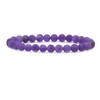 CHENYUE Natural Crystal Matt Amethyst Gemstone 6mm Round Beads Stretch