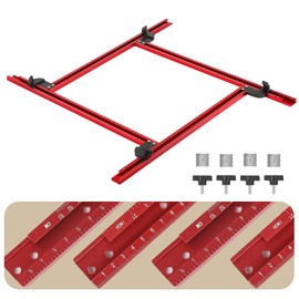 LAXSVG Juice Groove Router Jig for Cutting Board Working Area 23.6 x 23.6 inch Adjustable Router Jigs and Templates for Cutting Board with Metric/Imperial Scales, Router Guides for Woodworking