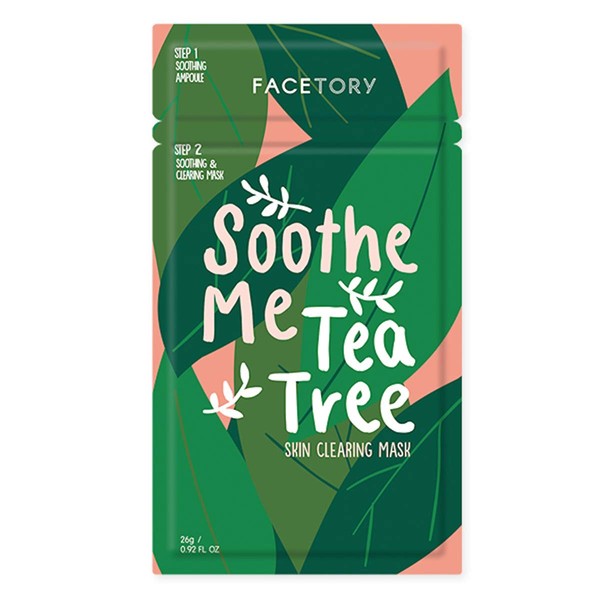 FaceTory Soothe Me Tea Tree Skin Clearing Mask (Single Mask) for Acne Prone Skin