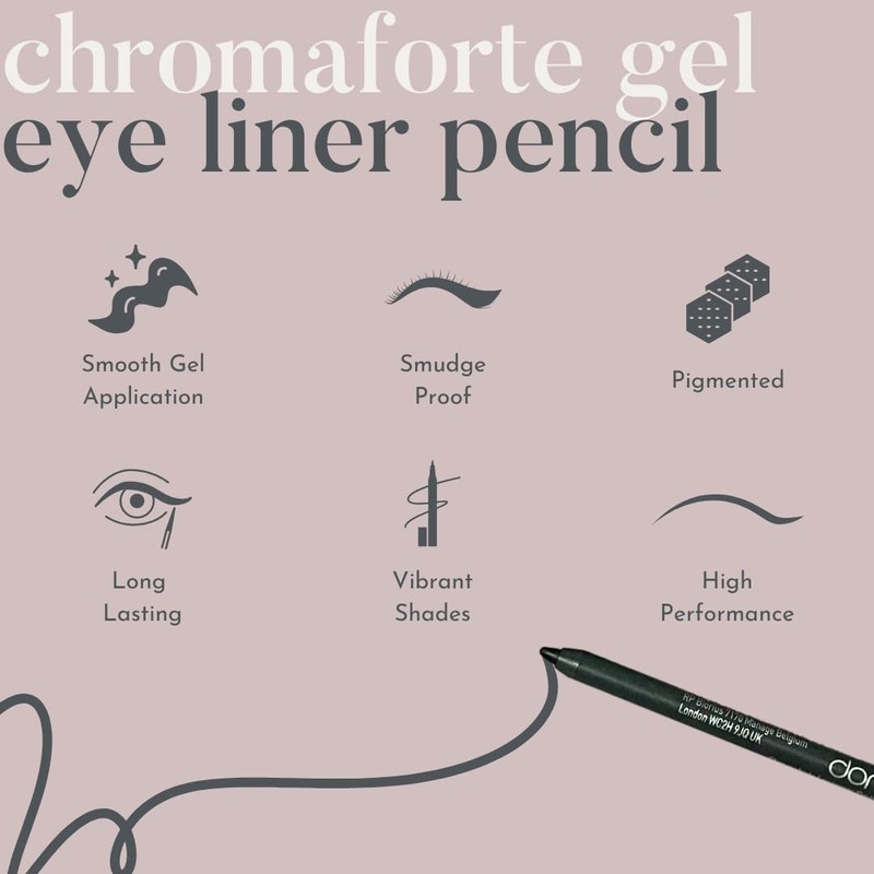 dome BEAUTY Eyeliner Black, long lasting