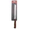 Brotmesser, Edelstahlklinge, Klingenlänge 20cm, Klingenblatt mit scharfem Wellenschliff, bequemer Holzgriff,