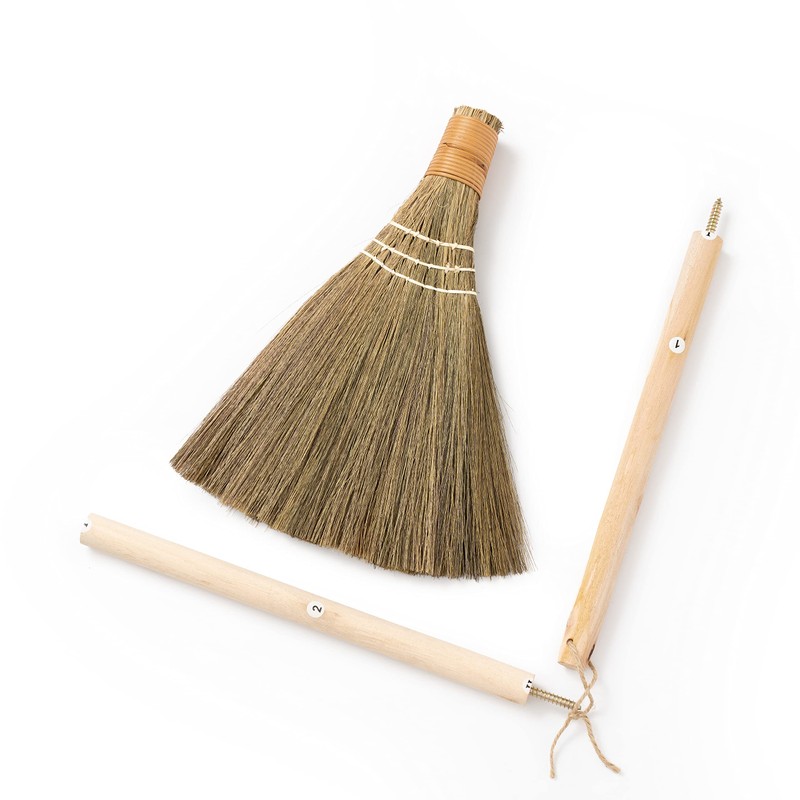 TTS Handmade Whisk Sweeping Broom - Vietnamese Straw Soft Broom