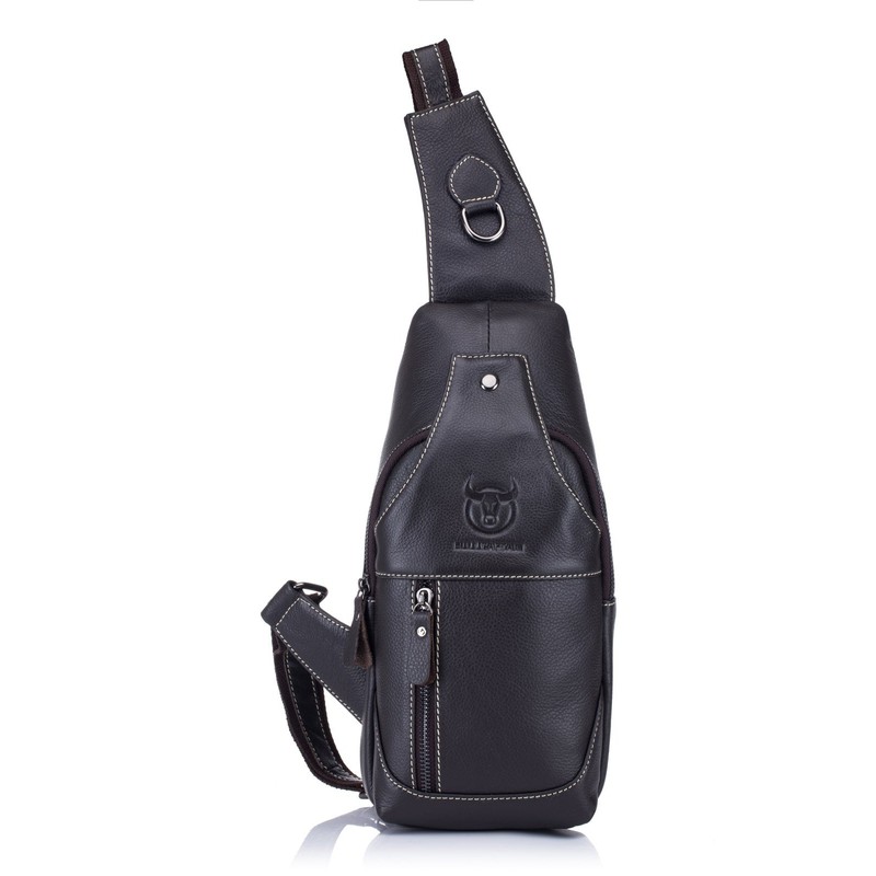 HARPIMER Novatech Men's Cowhide Sling Backpack Sling Bag, Chest Bag,
