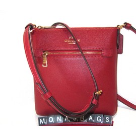 Coach New CE871 Mini Rowan File Crossbody Bag 1941 Red Leather NWT $250