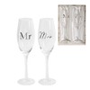 Amore Mr & Mrs Wedding Champagne Flutes Glasses