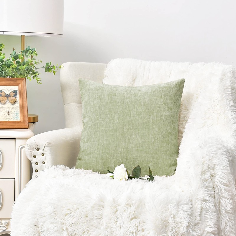 CaliTime Cushion Covers Pack of 2 Cozy Throw Pillow Covers