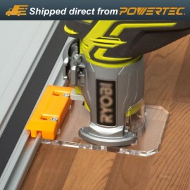 Powertec Router Guide Rail Adapter for Ryobi P601 & Ridgid R2911 Trim Routers (72024)