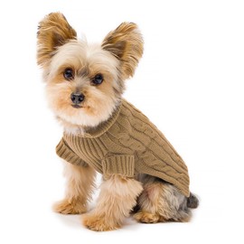 Stinky G Camel Aran Dog Sweater Size #08 XS