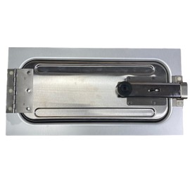 Trailer Door Vent - Stainless 17x 7 Stainless Steel Door Face Finish