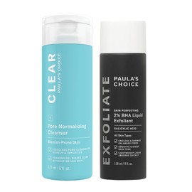 Paula's Choice Reinigen + Klären - CLEAR Gesichtsreiniger & 2% BHA Peeling - Entfernt Porenverstopfende Unreinheiten & Mitesser, Bekämpft Ausbrüche - mit Salicylsäure - Mischhaut bis Fettige Haut