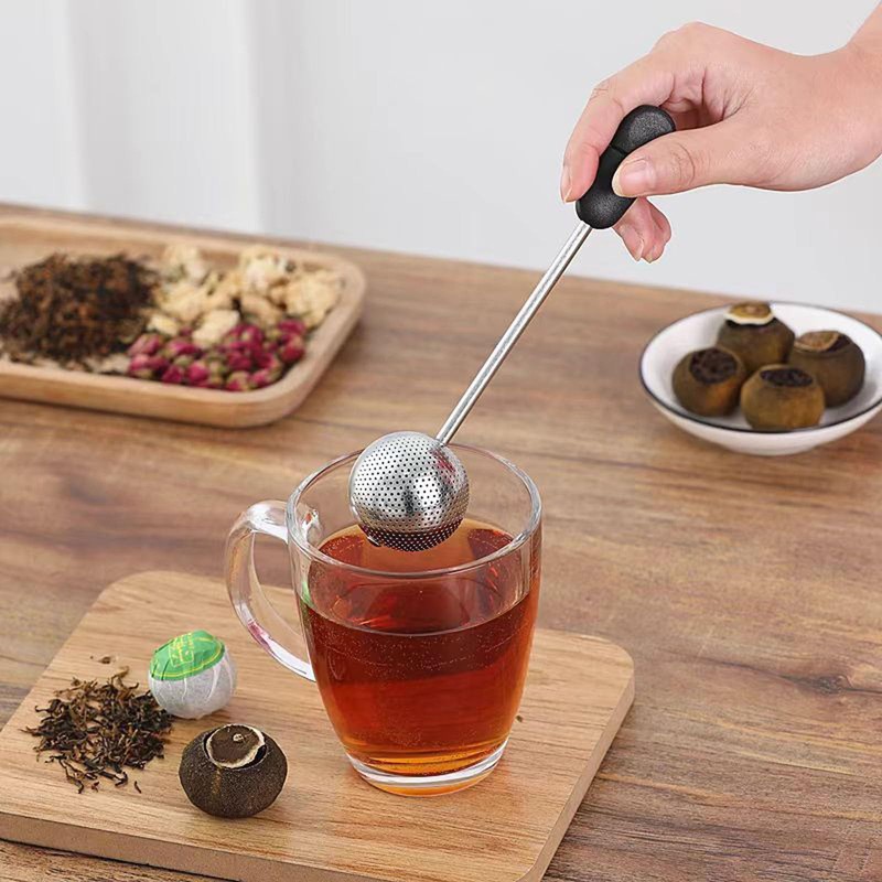 Kuskins Stainless Steel Tea Ball Infuser with Rotating Handle, Fine