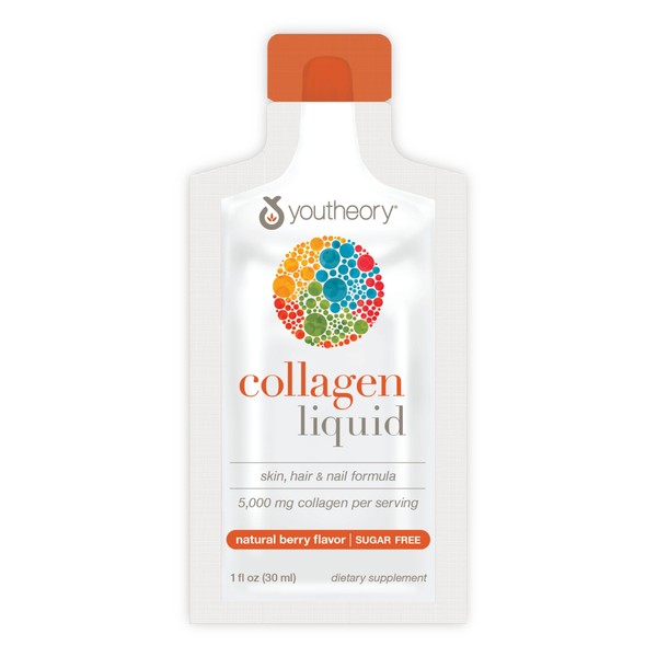 Youtheory Collagen Liquid - 5,000 mg Hydrolyzed Collagen - for