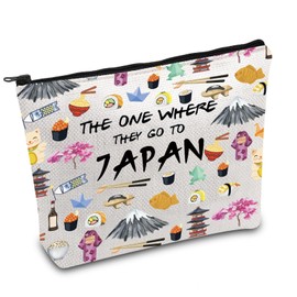 Japan Trip Makeup Bag Japanese Foodie Travel Bag Japan Souvenir Gift Japan Welcome Bag Japan Housewarming Gift Travel Memory Gift (to Japan UK)