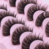 Sibba 10 Pairs False Eyelashes Russian Strip Lashes Fluffy Wispy