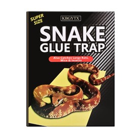 4 Pack 10" x 16" Large Snake Glue Traps with Enhanced Stickiness, Snake Rat Sticky Pad Board for House Indoor Outdoor, Sticky Glue Traps for Snakes, Mice, Rats, Easy to Set
