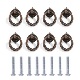 8 Pieces Drawer Knobs Handle Vintage Furniture Knobs Ring Handles Vintage Pull Handle Vintage Chest of Drawers Handles Furniture Handle Drawer Knob Drawer Handles for Chest of Drawers Kitchen Cabinet