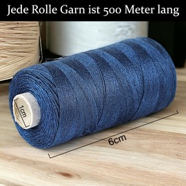 Sewing Kit for Sewing Machine - 20 Rolls of Sewing Thread - 500 m of Yarn in Various Colours - 100% Polyester - 10,000 Metre Thread - Universal Sewing Thread Set