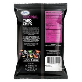 Jans Root Chips (3 Oz - Pack of 12, Original Taro Chips)