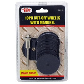 IIT 80510 Cut-Off Wheels with Mandrel, 10-Piece