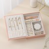 CASEGRACE Book Jewelry Box Organizer PU Leather Diary Jewelry Box