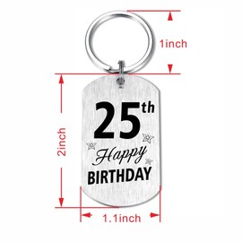 Resdink 25th Birthday Gifts for Women Men, Happy 25th Birthday Gift for Him Her, 25 Year Old Birthday Gifts，25th Birthday Decorations