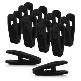 Accesorios de clóset Clips de terciopelo negro para perchas de terciopelo. Paquete de 10
