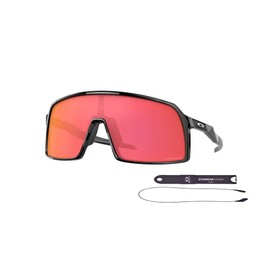Oakley Sutro OO9406 OO940623 37MM Polished Black/Prizm Snow Torch Iridium Rectangular Sunglasses for Men + BUNDLE with Designer iWear Eyewear Kit