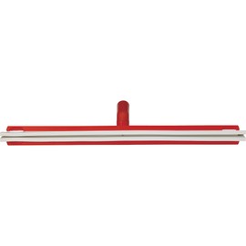 Vikan 77644 Foam Rubber Polypropylene Frame Fixed Head Swivel Neck Squeegee, 24", Red
