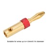 Preffair 4pcs Speaker Banana Plugs 24K Gold Plated Dual Screws