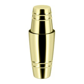 Boston Shaker: 18 & 28oz Weighted Cocktail Shaker Set. Stainless Steel Martini Drink Shaker, Two-Piece Heavy Metal Boston Tins Only (Embossed measuring cup) (Gold)