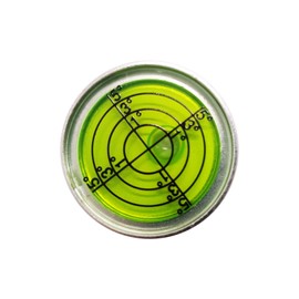 Aluminium High Precision Horizontal Leveler Bead Bubble Level Tool Circle Round Diameter 1.2 Inch 30mm (Silver,Green)