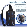 Bluelander Mochila Cruzada Pechera Bandolera Antirrobo Usb Moda Casual