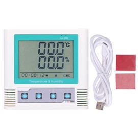 Temperature and Humidity Data Logger USB Built in Recorder LCD Display Sensor DC 5V(208W Group Data )
