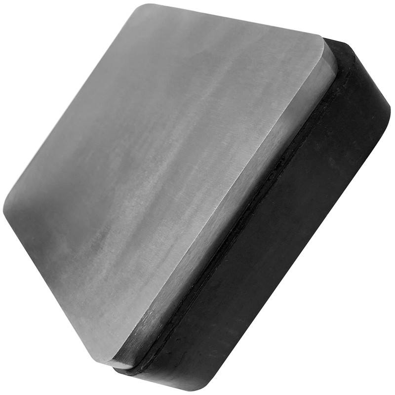 4" RUBBER/STEEL BLOCK : Solid Dapping Doming Bench Anvil 100x100x35mm