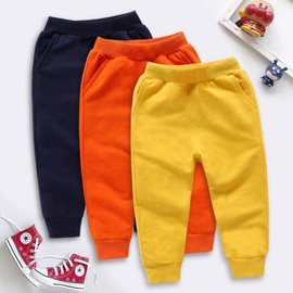 DCUTERQ Baby Boys Girls Sweatpants Casual Cotton Pure Color Sport Jogger Pants Athletic Trousers with Pockets Green 2T