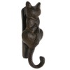 CAT FIGURE CAST IRON DARK BROWN DOOR KNOCKER SUITABLE FOR